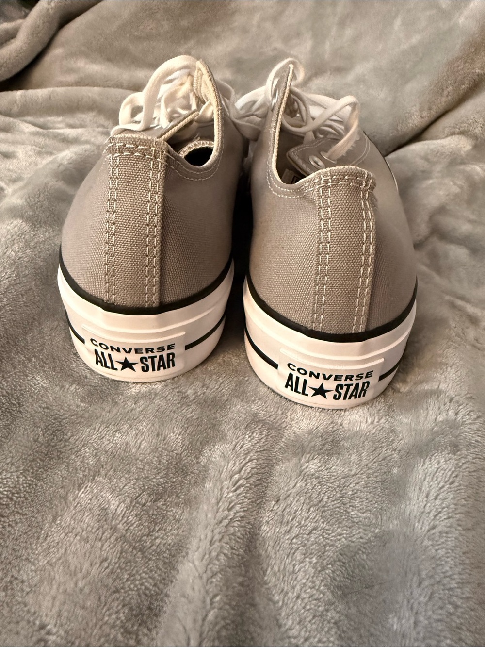 Converse All Star Low Top Sneakers - Gray & White - Picture 4 of 7